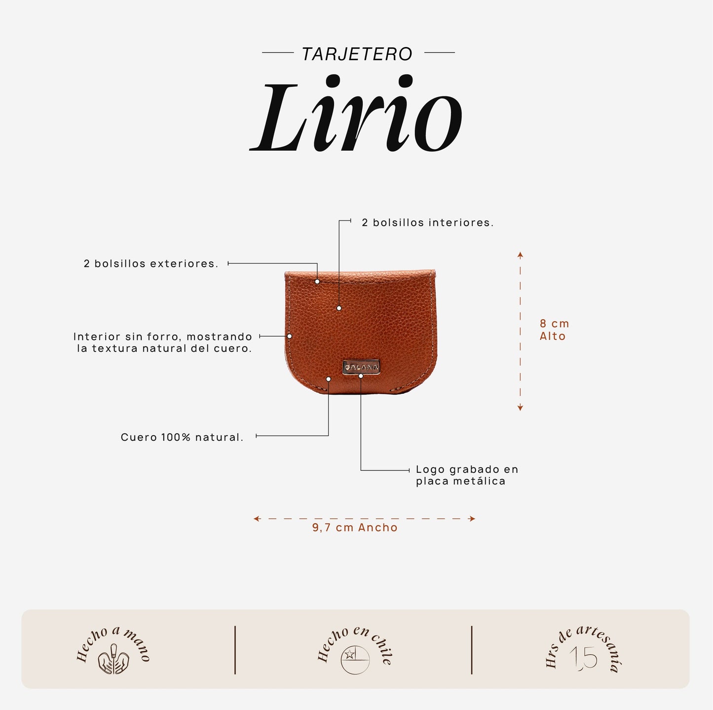 Tarjetero Lirio Moca