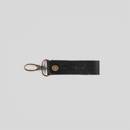 Llavero de Cuero Negro, regalo corporativo personalizado con logo