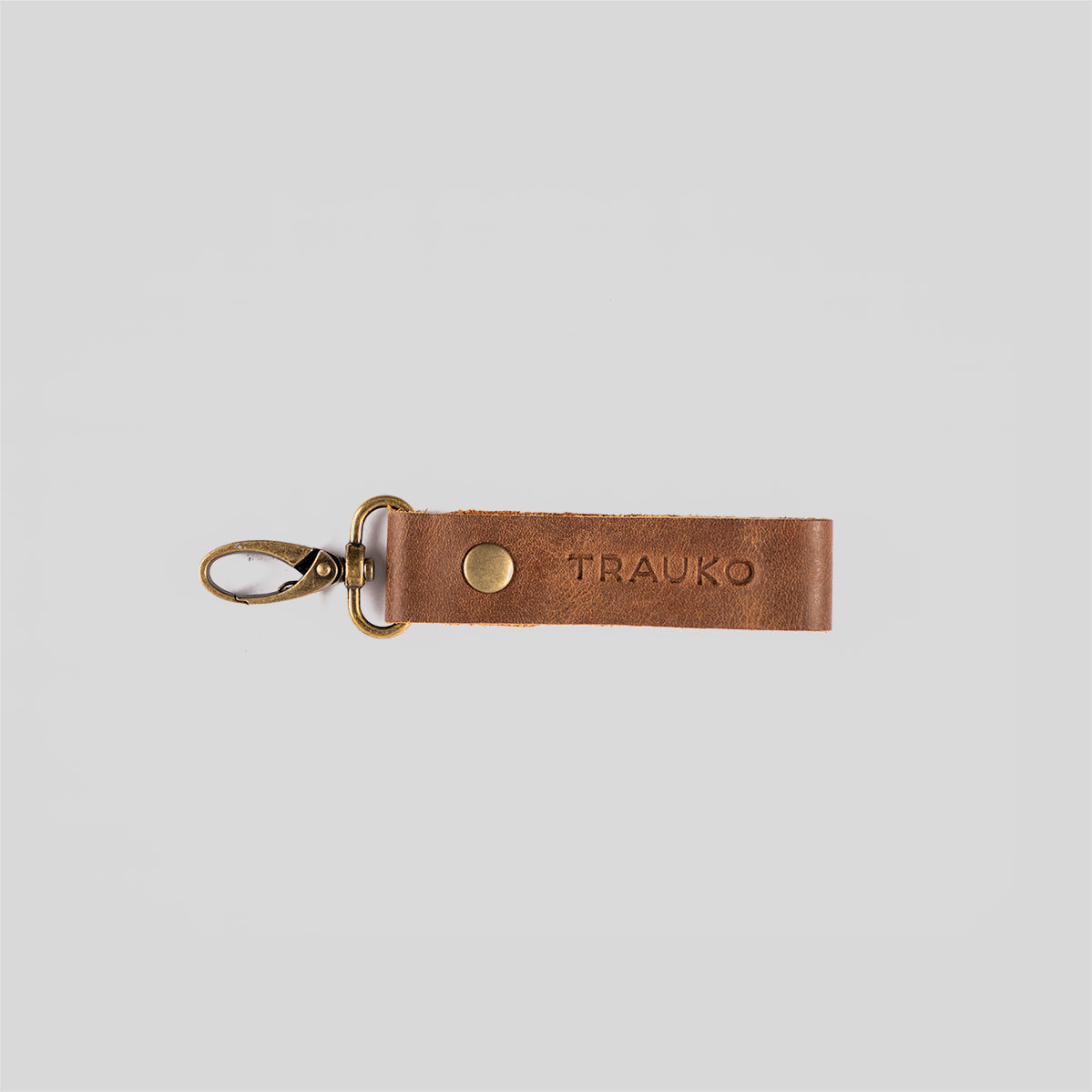 Llavero de Cuero Café, regalo corporativo personalizado con logo