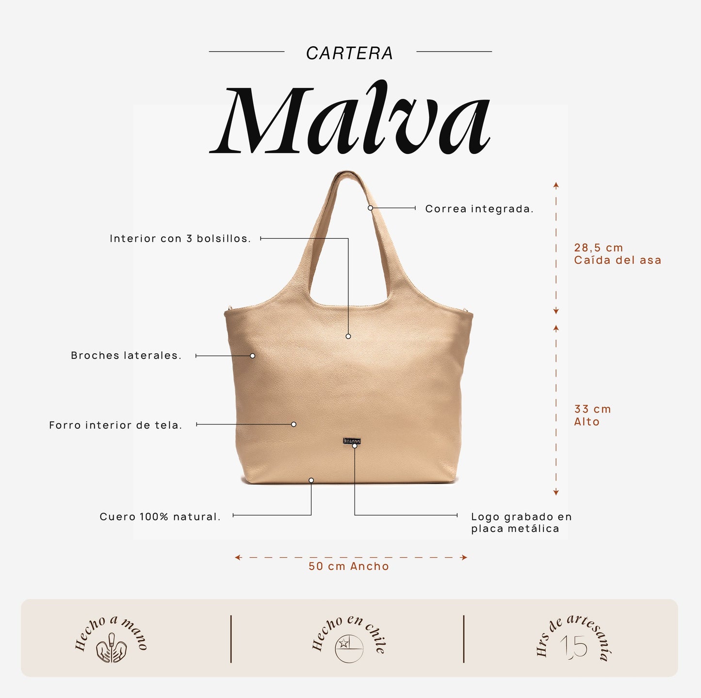 Cartera Malva Crudo