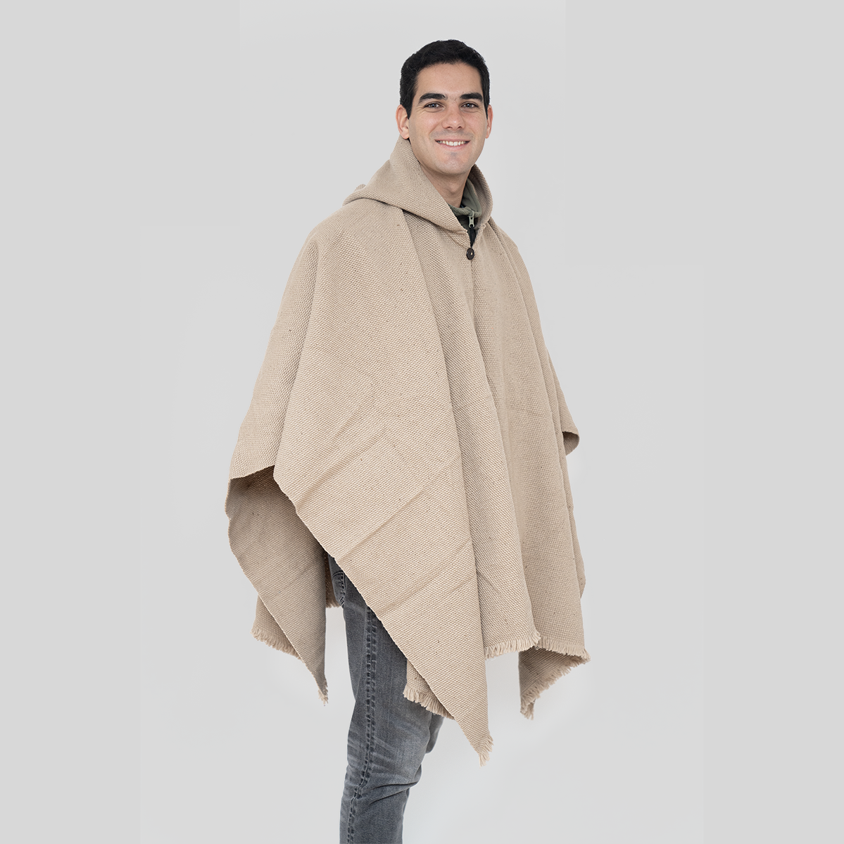 Poncho Beige, regalo corporativo personalizado con logo