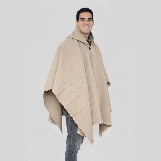 Poncho Beige, regalo corporativo personalizado con logo