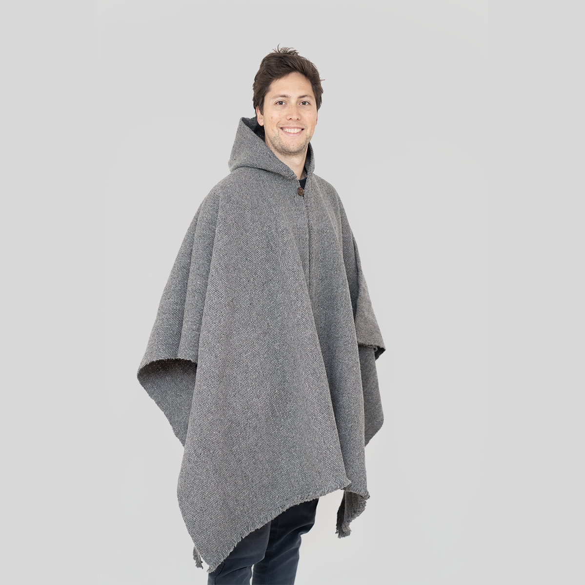 Poncho Gris, regalo corporativo personalizado con logo