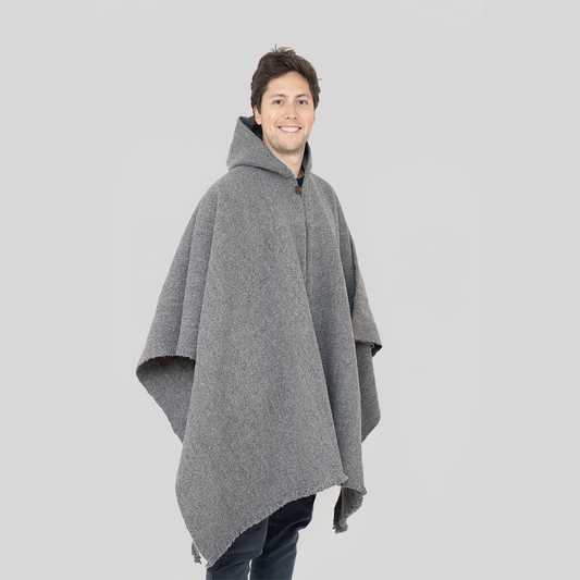 Poncho Gris, regalo corporativo personalizado con logo