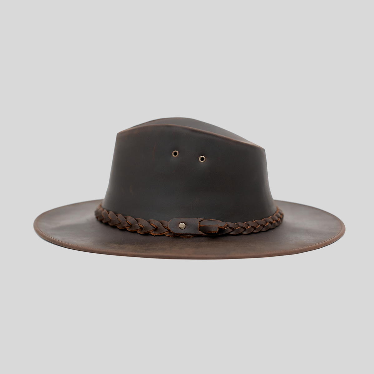Sombrero Cuero Café, regalo corporativo personalizado con logo