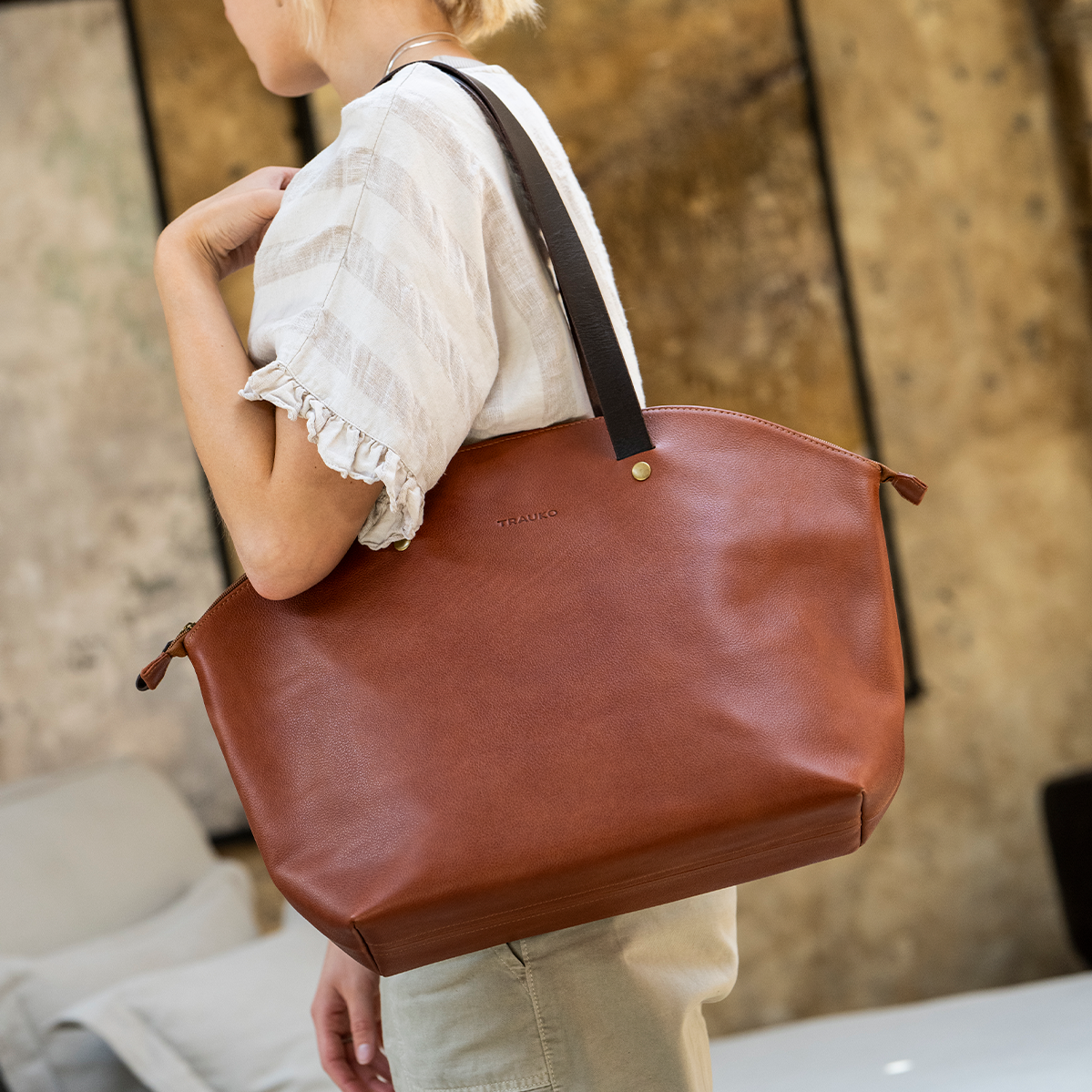 Cartera Capri  Cognac - Trauko