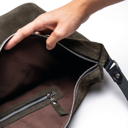 Cartera Peonía L Musgo