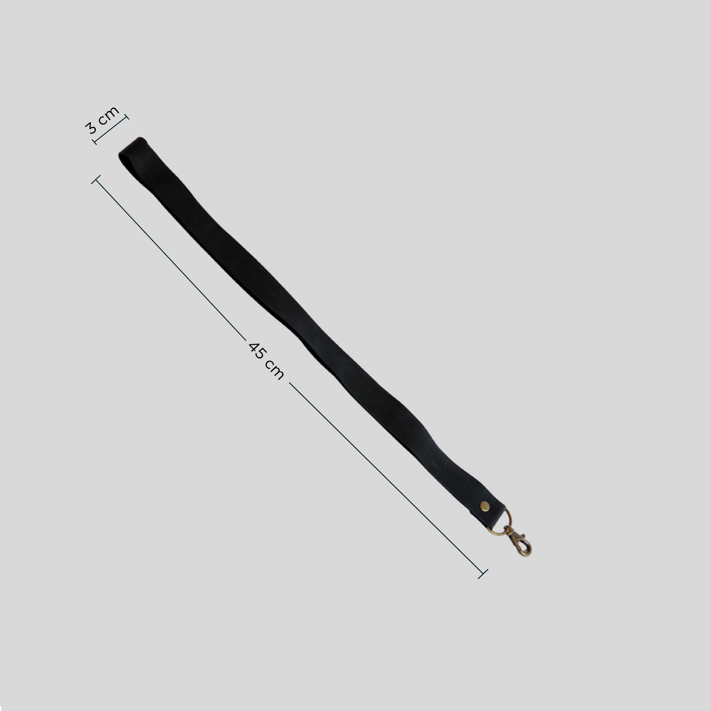 Lanyard de Cuero Negro - Trauko