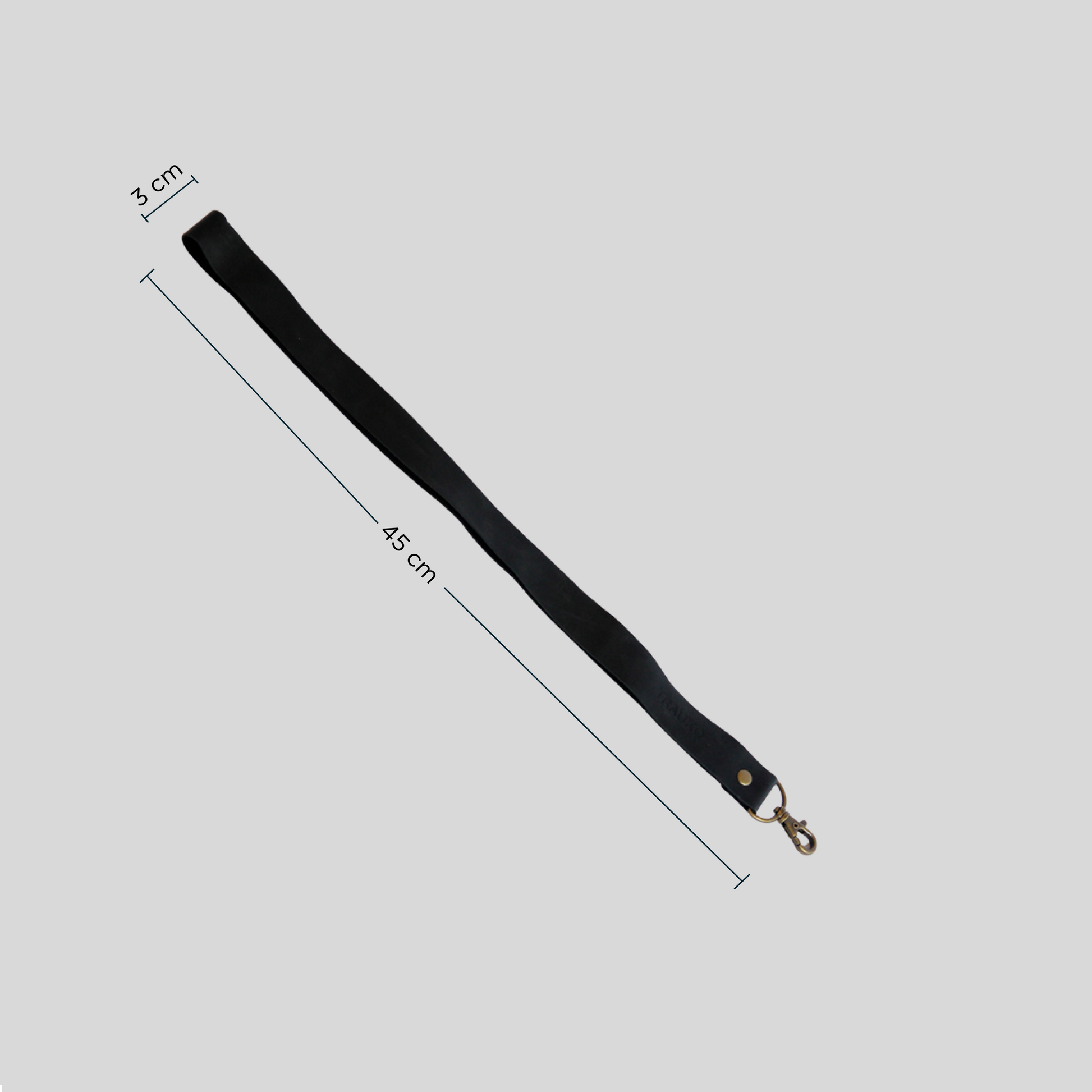 Lanyard de Cuero Negro - Trauko