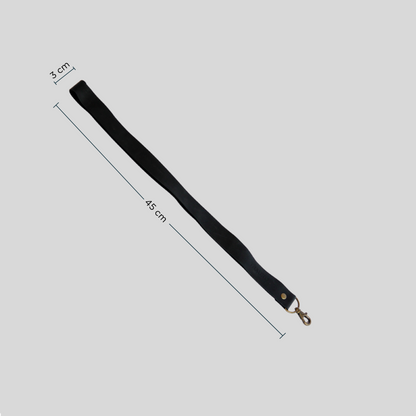 Lanyard de Cuero Negro - Trauko