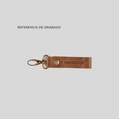 Llavero de Cuero Café - Trauko